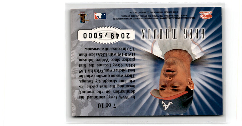 1998 Leaf Rookies & Stars Standing Ovations Greg Maddux