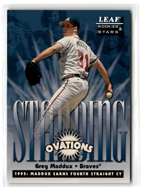 1998 Leaf Rookies & Stars Standing Ovations Greg Maddux #7 2049/5000