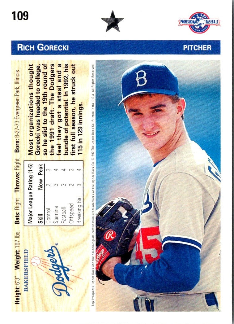 1992 Upper Deck Minors Rick Gorecki