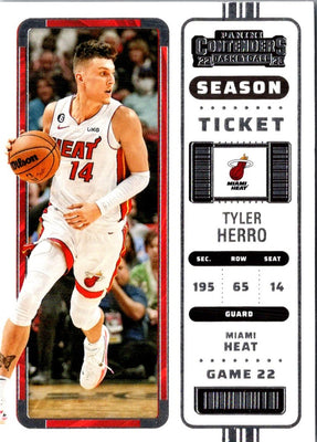 2022 Panini Contenders Season Ticket Tyler Herro #65