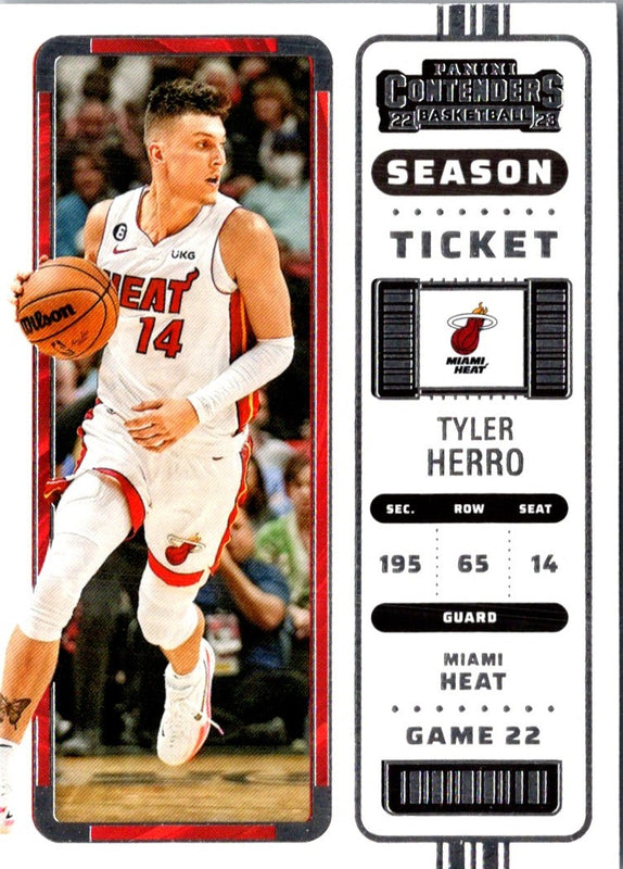 2022 Panini Contenders Season Ticket Tyler Herro #65