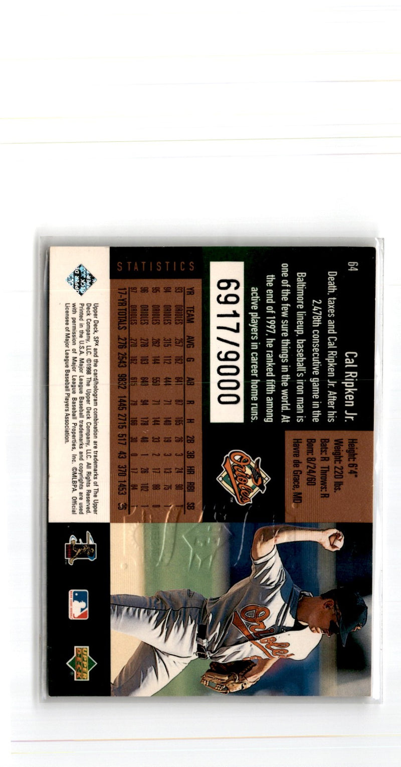1998 SPx Finite Cal Ripken Jr.