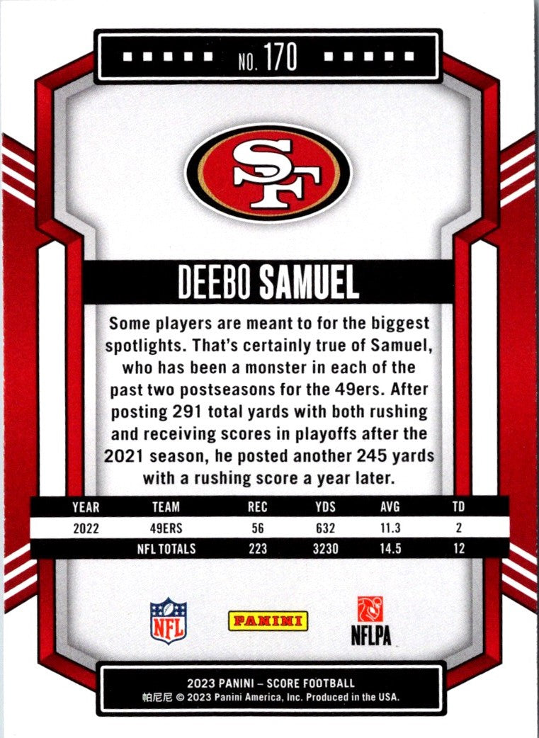 2023 Score Deebo Samuel