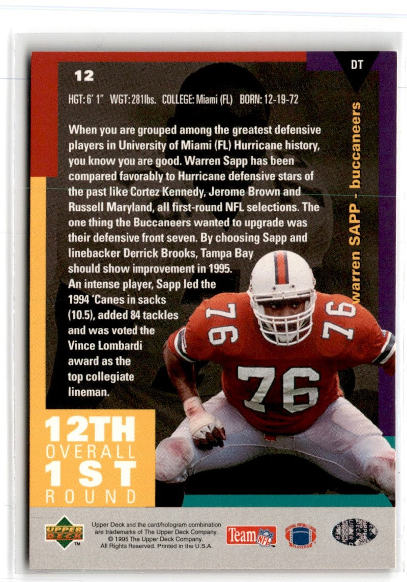 1995 Collector's Choice Warren Sapp