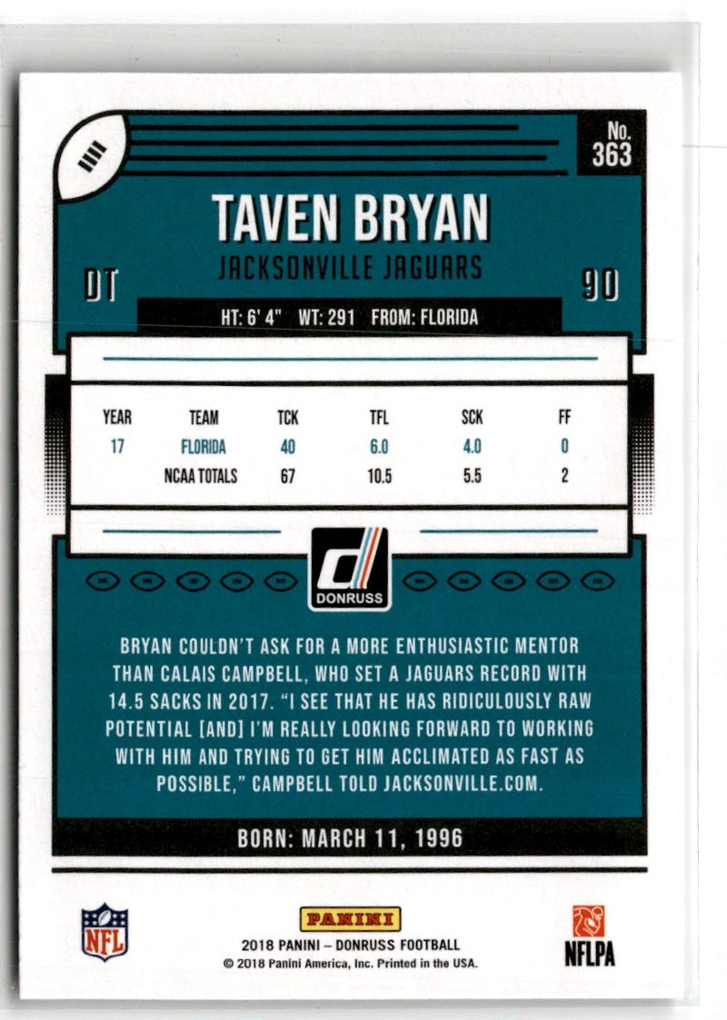 2018 Donruss Taven Bryan