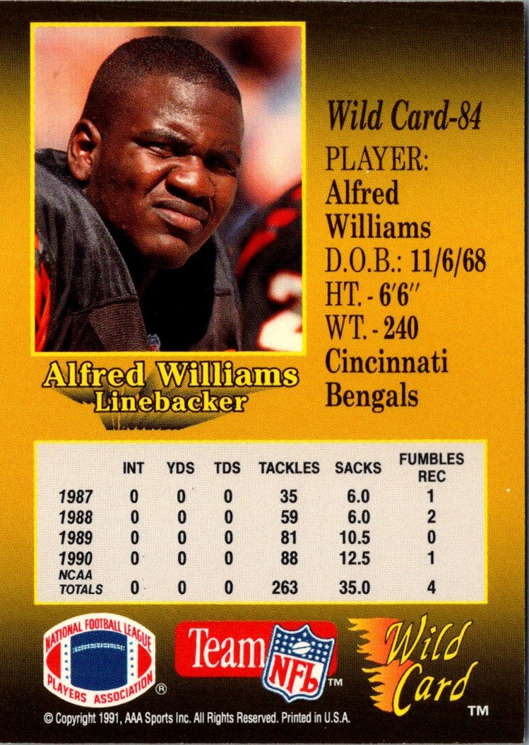 1991 Wild Card Alfred Williams