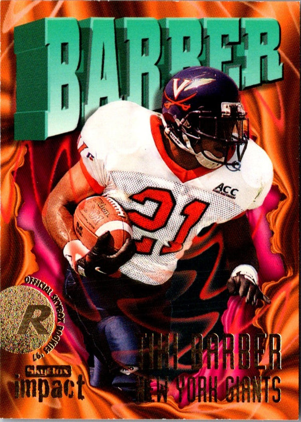 1997 SkyBox Impact Tiki Barber #210 Rookie