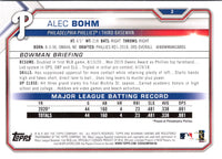 2021 Bowman Alec Bohm #2 Rookie