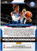 2020 Panini Prizm Prizms Matisse Thybulle