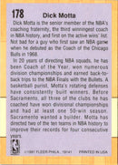1991 Fleer Dick Motta