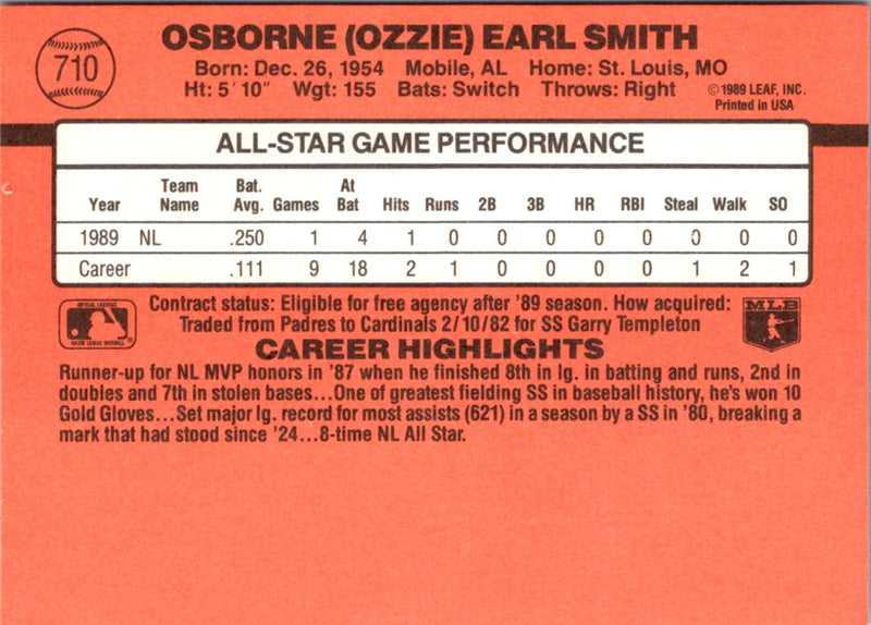 1990 Donruss Ozzie Smith