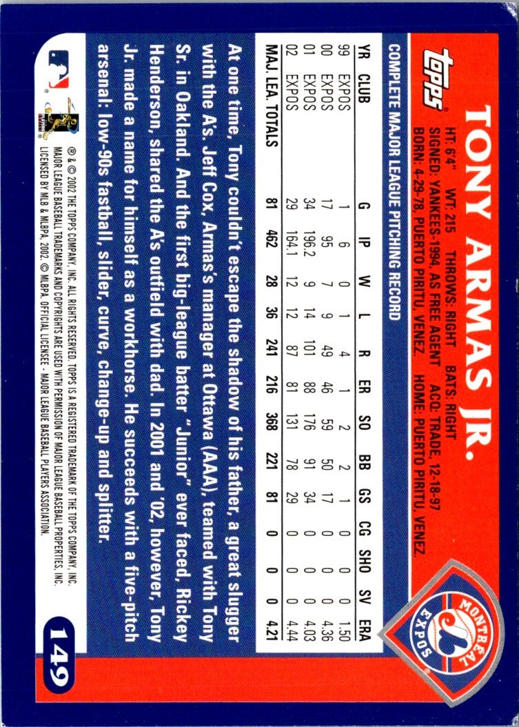 2003 Topps Tony Armas Jr.