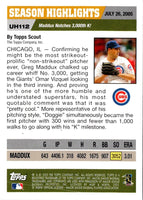 2005 Topps Updates & Highlights Greg Maddux #UH112