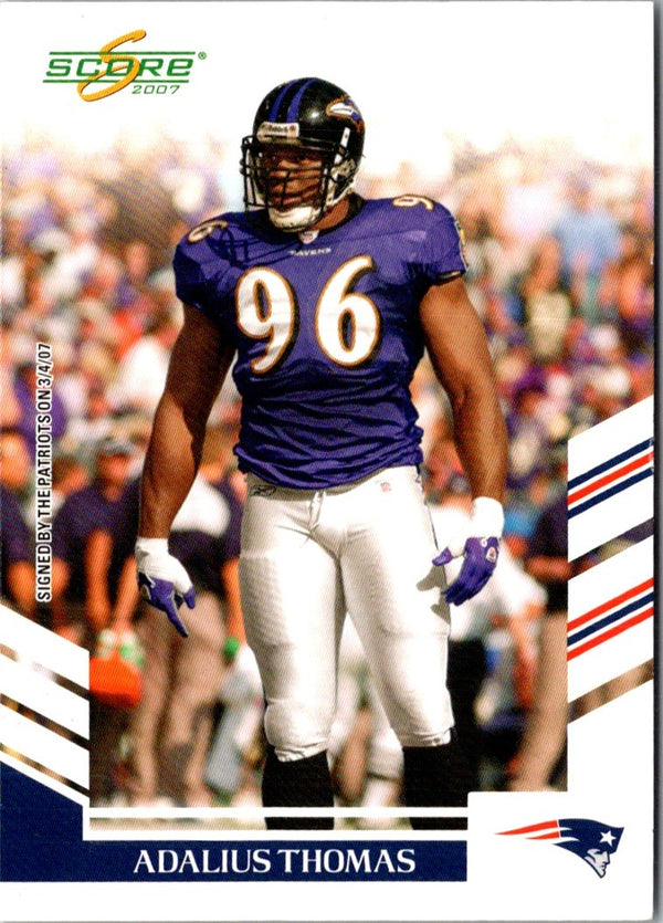 2007 Score Adalius Thomas #164