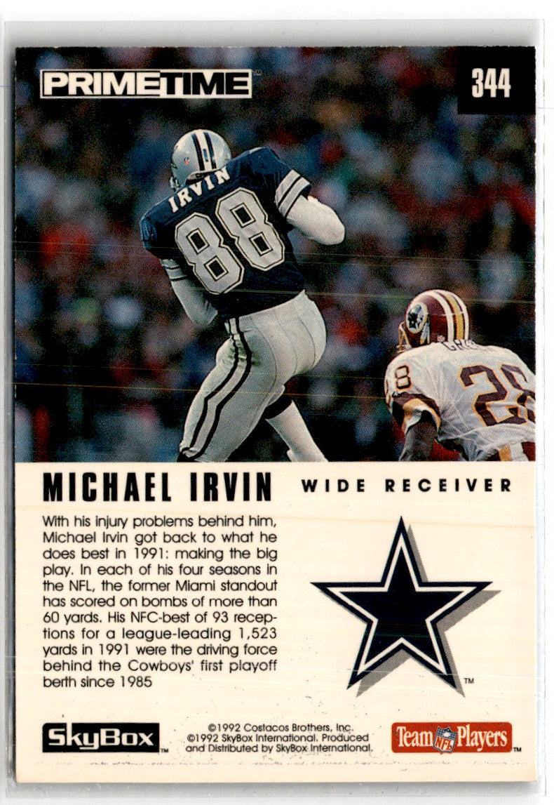 1992 SkyBox Primetime Michael Irvin