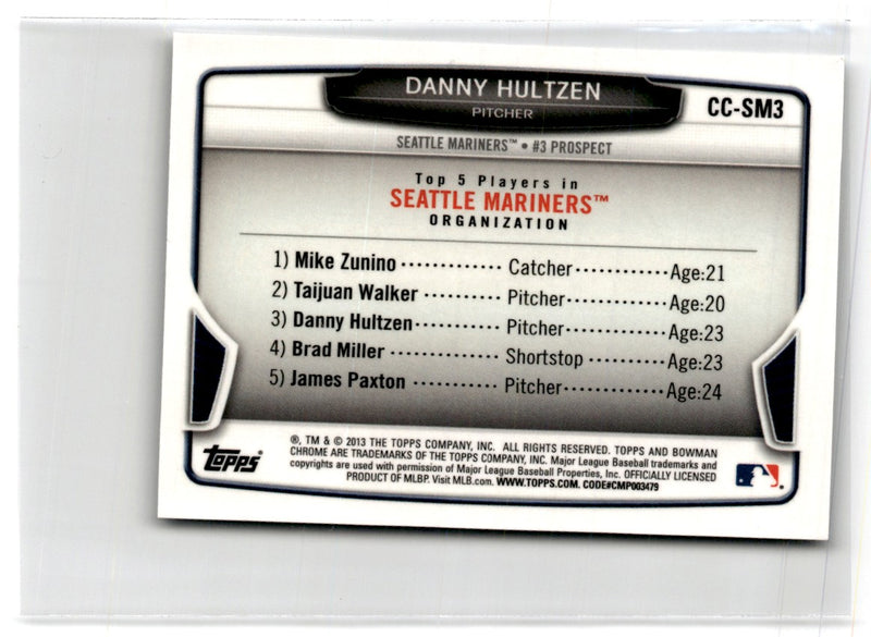 2012 Bowman Chrome Prospects Danny Hultzen