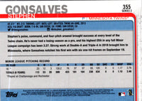2019 Topps Stephen Gonsalves #355 Rookie