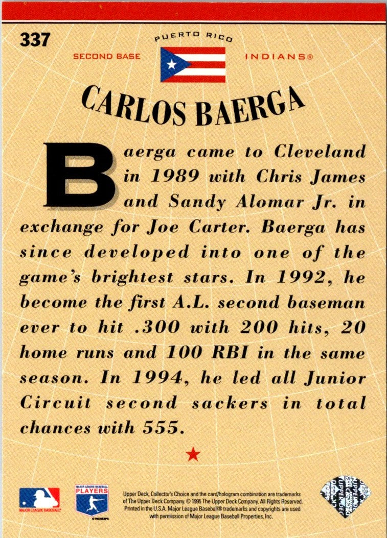 1996 Collector's Choice Gold Signature Carlos Baerga