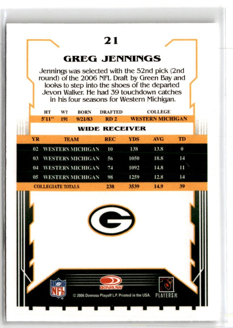 2006 Donruss Frito Lay Doritos Greg Jennings