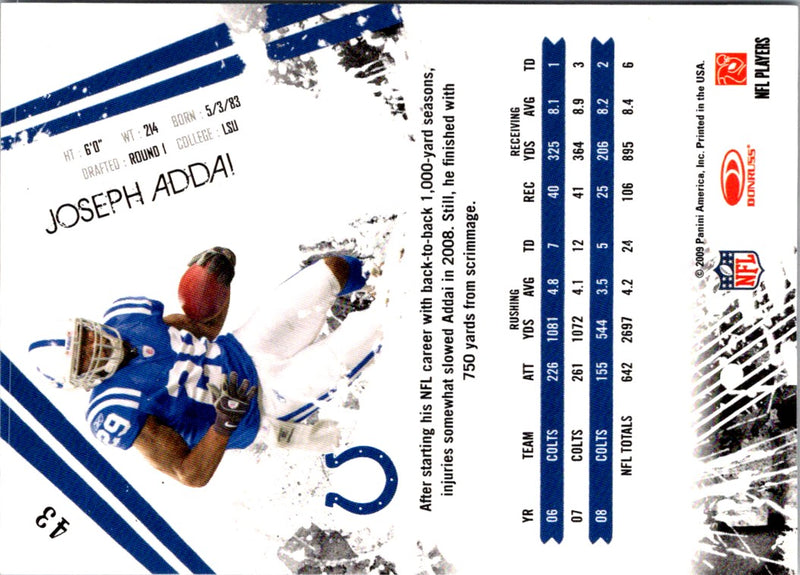 2009 Donruss Classics Joseph Addai