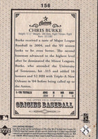 2005 UD Origins Old Judge Chris Burke #156
