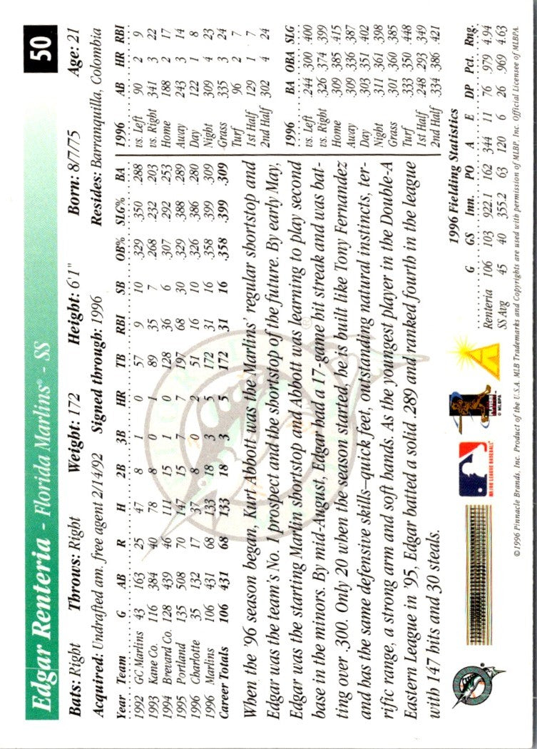 1997 Score Edgar Renteria