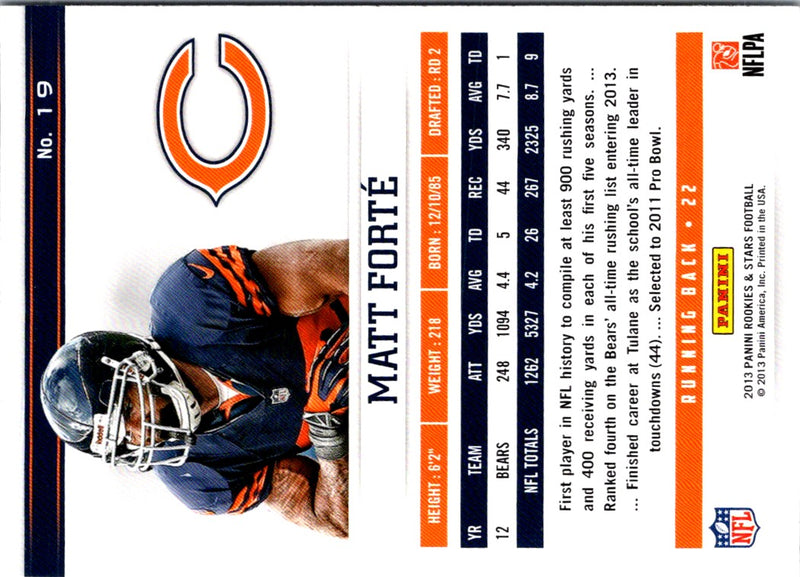 2013 Panini Rookies & Stars Matt Forte