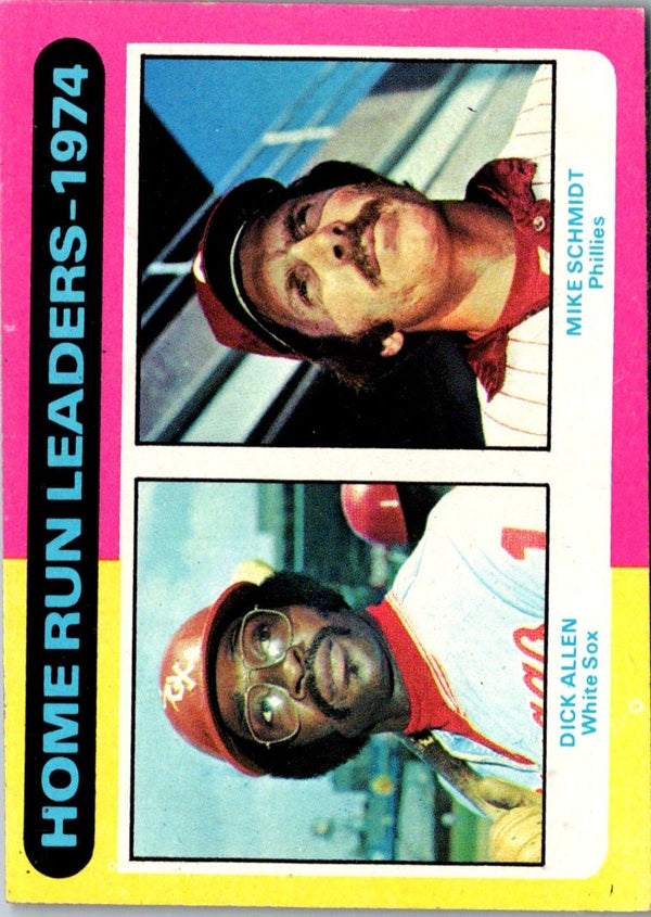 1975 Topps 1974 Home Run Leaders - Dick Allen/Mike Schmidt #307