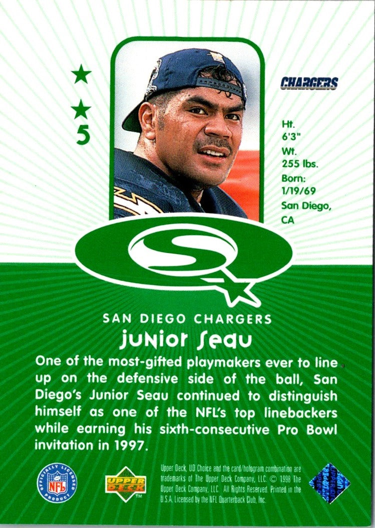 1998 UD Choice StarQuest Junior Seau