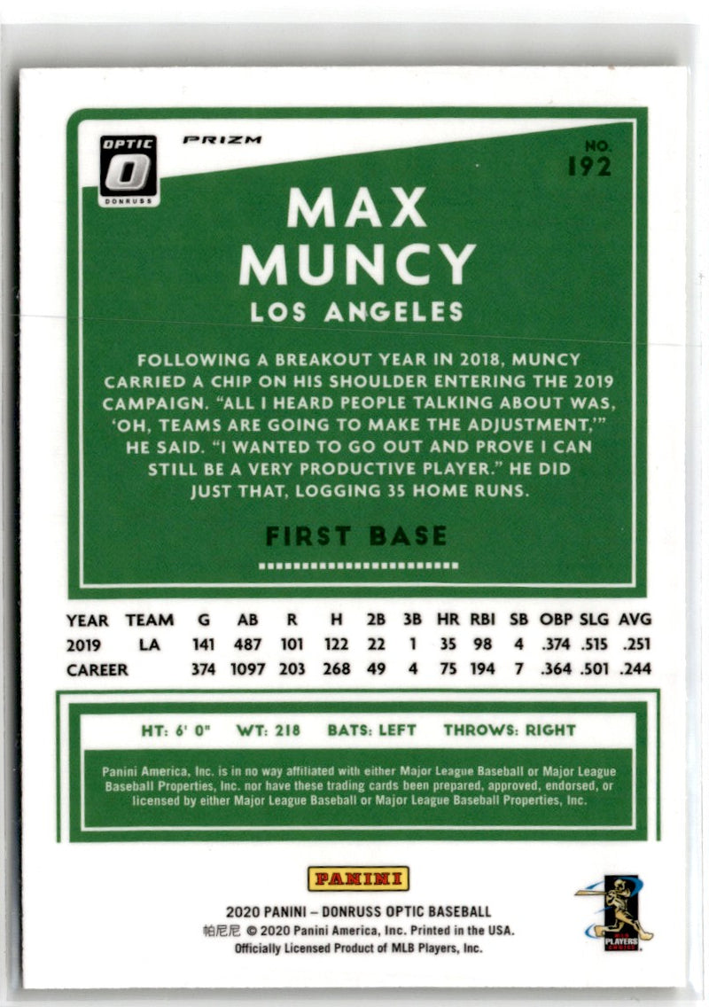 2020 Donruss Optic Max Muncy