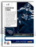 2020 Panini Absolute Darrynton Evans #127 Rookie