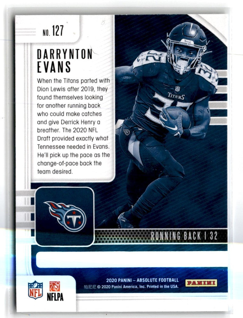 2020 Panini Absolute Darrynton Evans