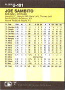 1986 Fleer Update Joe Sambito
