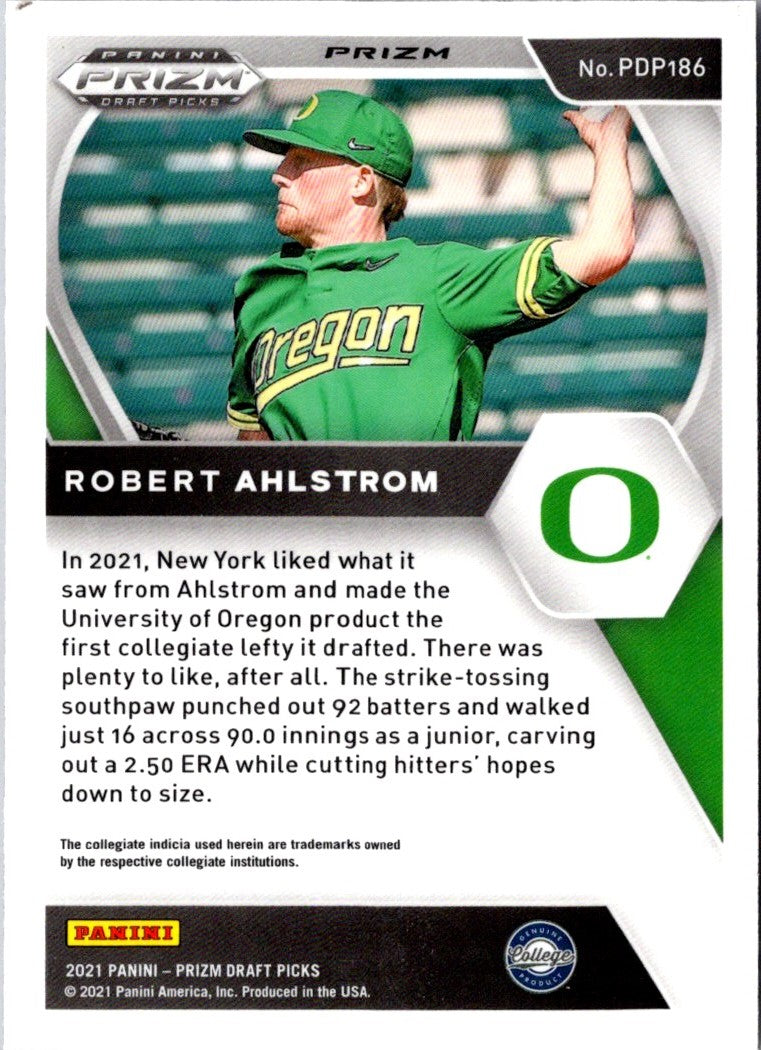 2021 Panini Prizm Draft Picks Robert Ahlstrom