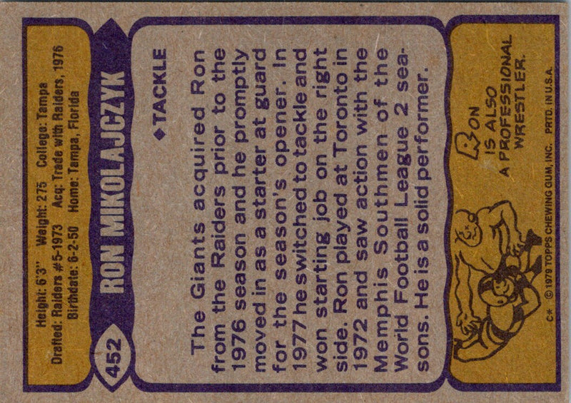 1979 Topps Ron Mikolajczyk