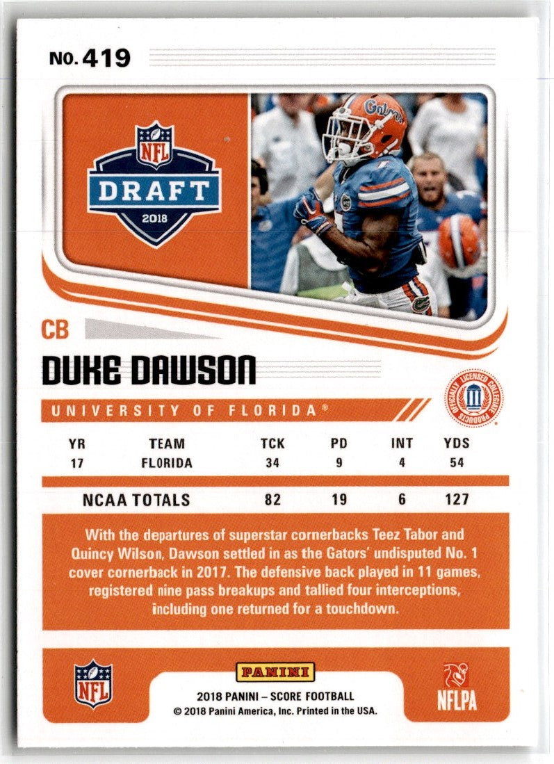 2018 Score Rookie Duke Dawson