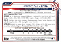 2021 Bowman Prospects Jeremy De La Rosa #BP-25