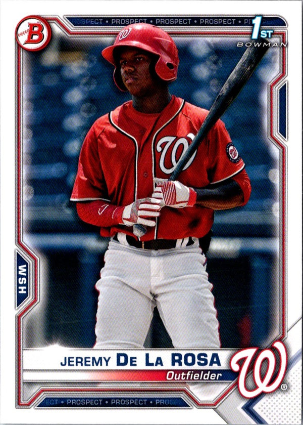 2021 Bowman Prospects Jeremy De La Rosa #BP-25