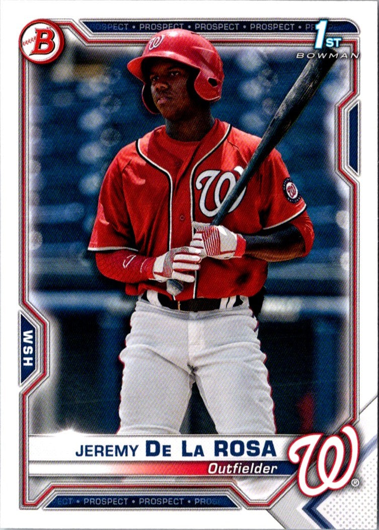 2021 Bowman Prospects Jeremy De La Rosa