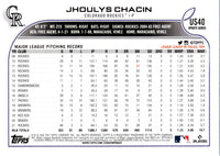 2022 Topps Jhoulys Chacin #US40