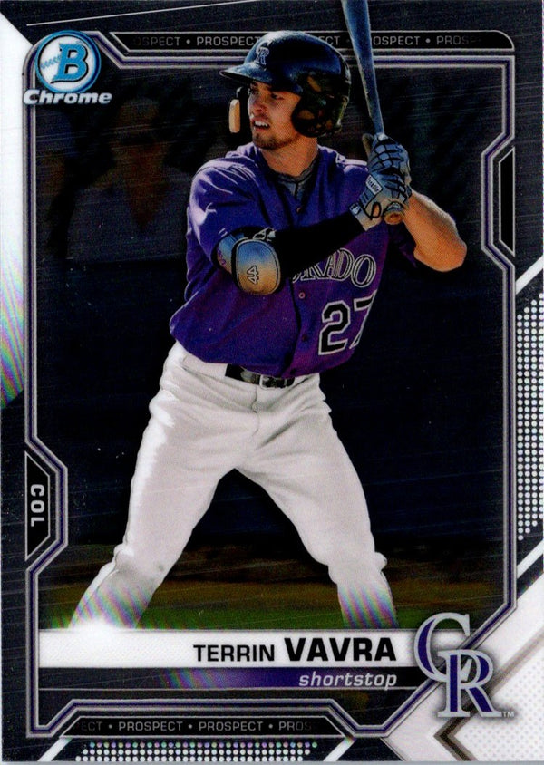 2021 Bowman Chrome Prospects Terrin Vavra #BCP-100