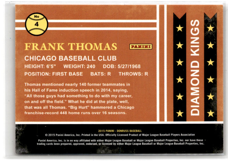 2015 Donruss All-Time Diamond Kings Frank Thomas