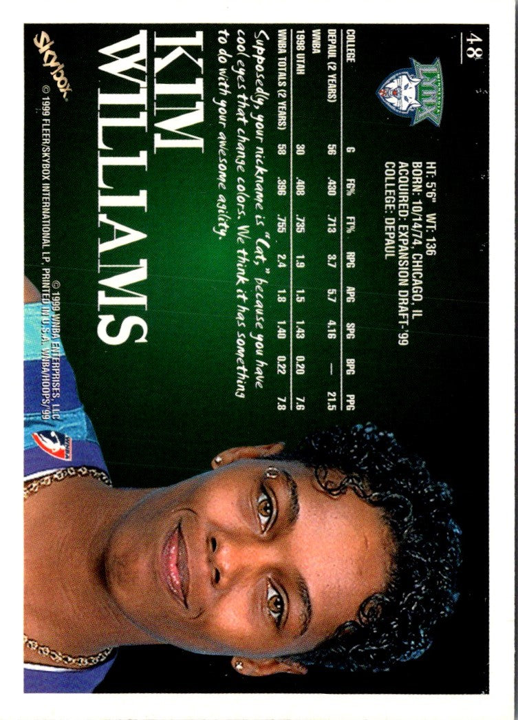 1999 Hoops WNBA Kim Williams