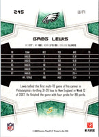 2008 Score Super Bowl XLIII Greg Lewis #245
