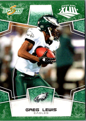 2008 Score Super Bowl XLIII Greg Lewis #245
