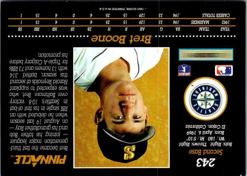 1993 Pinnacle Bret Boone
