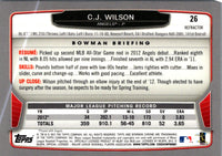 2013 Bowman Chrome C.J. Wilson #26 Refractor