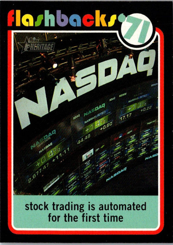 2020 Topps Heritage News Flashbacks '71 Stock Trading Is Automated for the First Time #NF-5