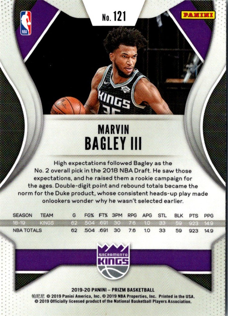 2019 Panini Prizm Prizms Blue Marvin Bagley III