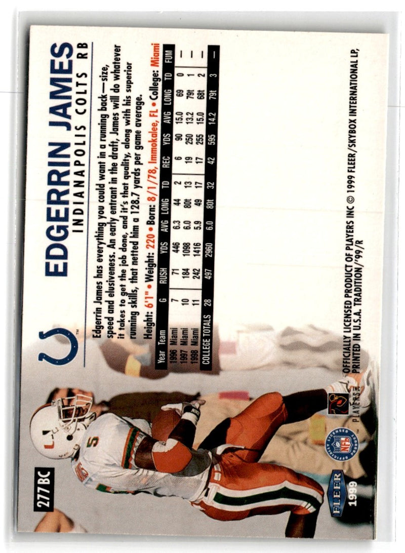 1999 Fleer Tradition Edgerrin James